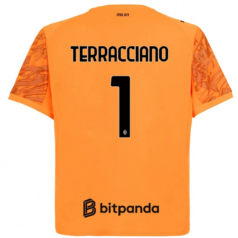 Danxen Kinder Pietro Terracciano #1 Trikot Orange Gelb Schwarz Torwarttrikot 2025/26 Österreich