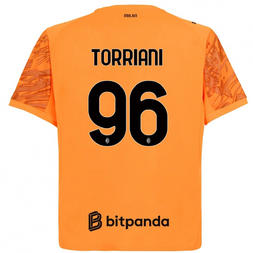 Danxen Kinder Lorenzo Torriani #96 Trikot Orange Gelb Schwarz Torwarttrikot 2025/26 Österreich