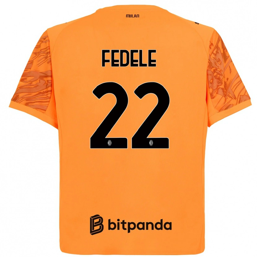 Danxen Kinder Noemi Fedele #22 Trikot Orange Gelb Schwarz Torwarttrikot 2025/26 Österreich