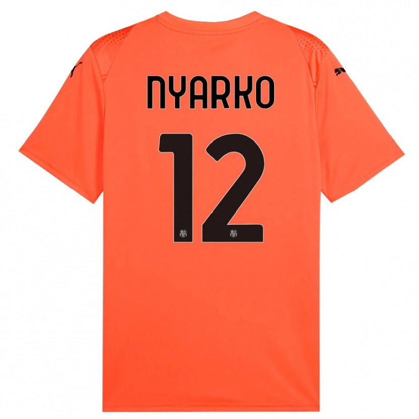 Danxen Kinder Lorenzo Nyarko #12 Trikot Orange Schwarz Torwarttrikot 2025/26 Österreich