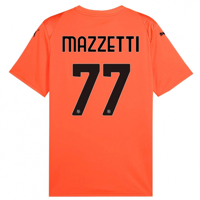 Danxen Kinder Riccardo Mazzetti #77 Trikot Orange Schwarz Torwarttrikot 2025/26 Österreich
