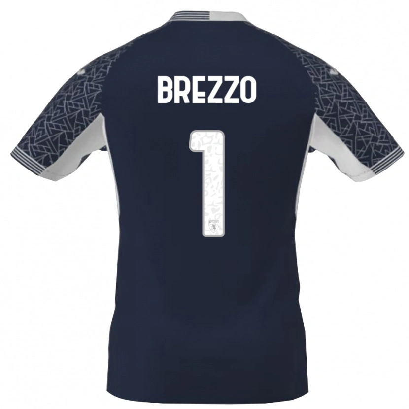Danxen Kinder Matteo Brezzo #1 Trikot Blau Schwarz Weiß Torwarttrikot 2025/26 Österreich