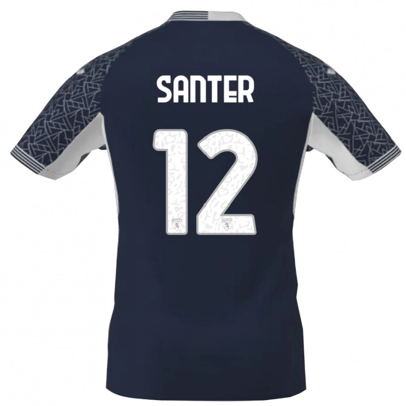 Danxen Kinder Leonardo Santer #12 Trikot Blau Schwarz Weiß Torwarttrikot 2025/26 Österreich