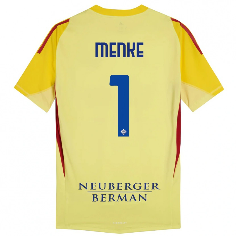 Danxen Kinder Henrique Menke #1 Trikot Hellgelb Schwarz Torwarttrikot 2025/26 Österreich