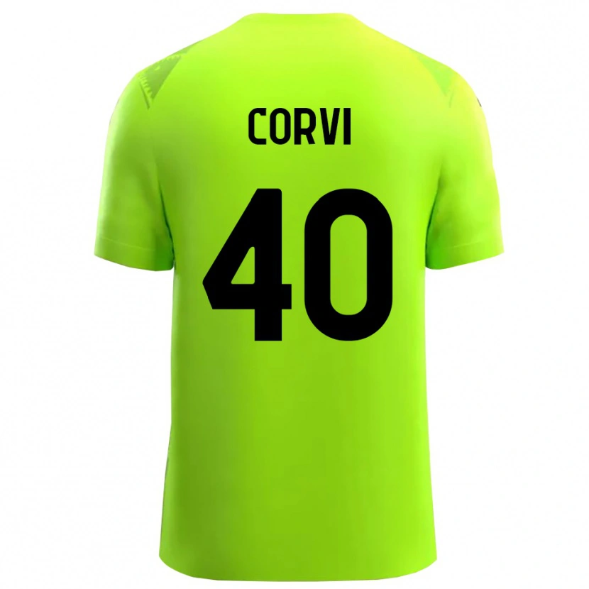 Danxen Kinder Edoardo Corvi #40 Trikot Rasen Grün Schwarz Torwarttrikot 2025/26 Österreich