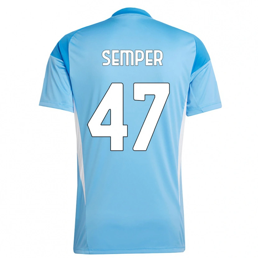 Danxen Kinder Adrian Semper #47 Trikot Himmelblau Weiß Torwarttrikot 2025/26 Österreich