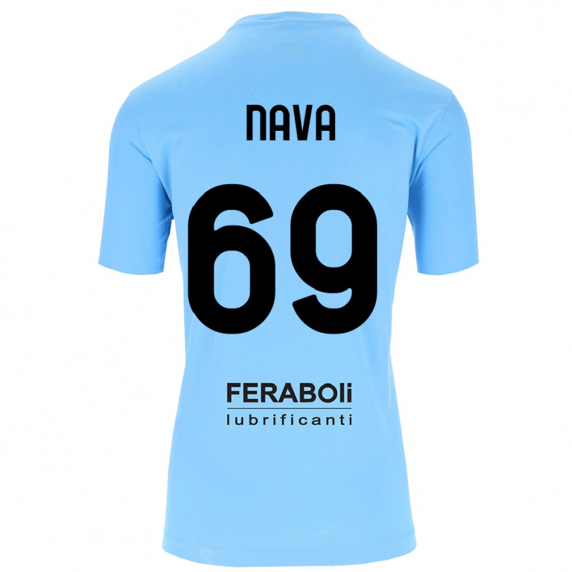 Danxen Kinder Lapo Nava #69 Trikot Himmelblau Schwarz Torwarttrikot 2025/26 Österreich