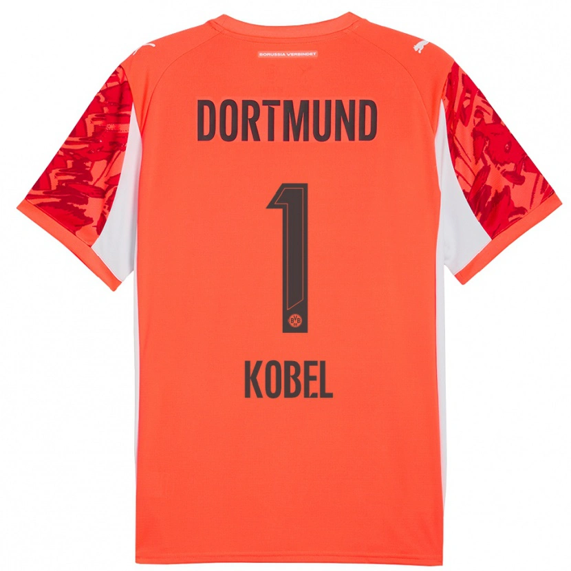 Danxen Kinder Gregor Kobel #1 Trikot Rot Orange Torwarttrikot 2025/26 Österreich