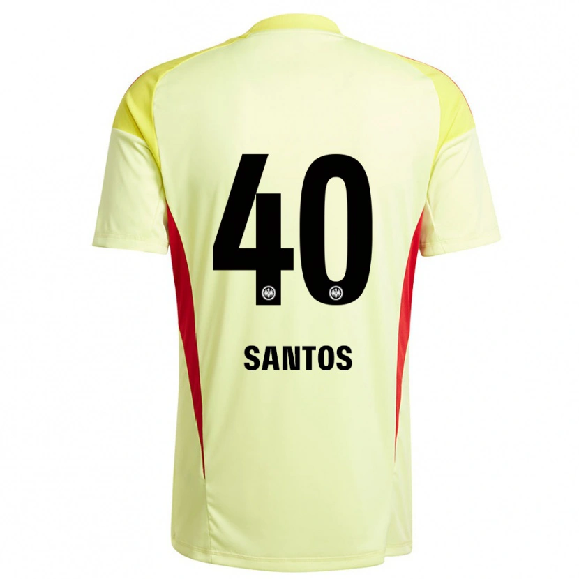 Danxen Kinder Kauã Santos #40 Trikot Hellgelb Schwarz Torwarttrikot 2025/26 Österreich