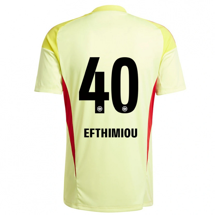 Danxen Kinder Sissis Efthimiou #40 Trikot Hellgelb Schwarz Torwarttrikot 2025/26 Österreich