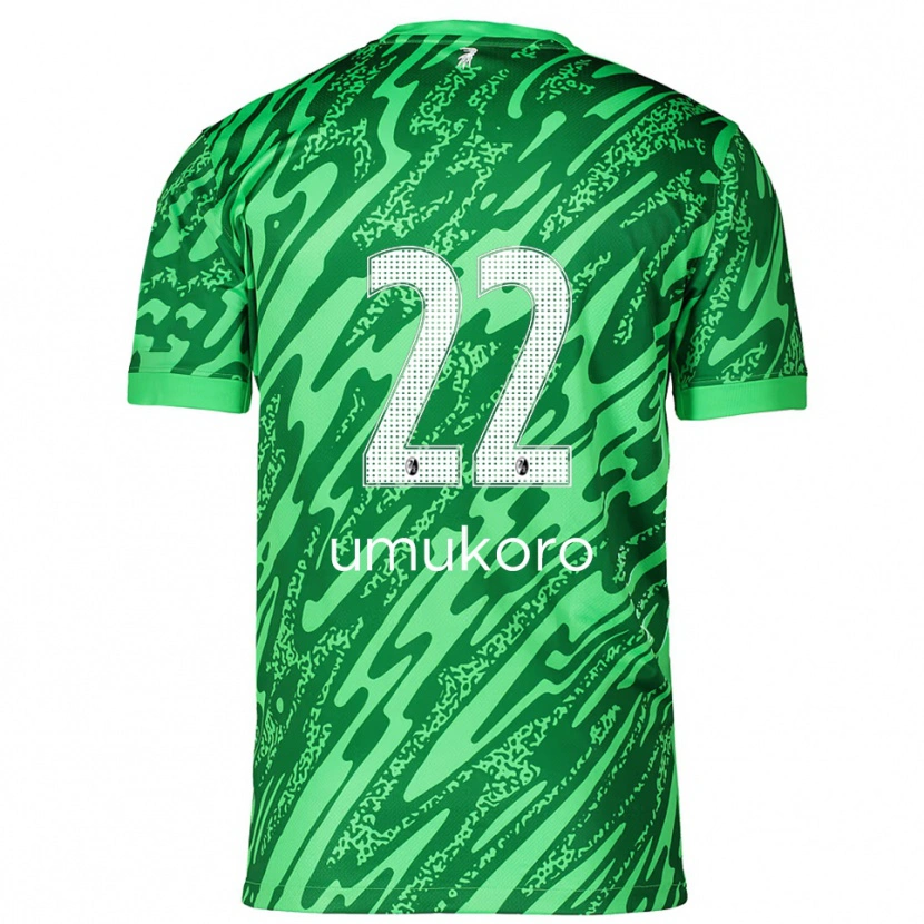 Danxen Kinder Jayden Umukoro #22 Trikot Grün Weiß Torwarttrikot 2025/26 Österreich