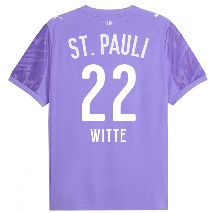 Danxen Kinder Melvin Witte #22 Trikot Mittel Lila Schwarz Torwarttrikot 2025/26 Österreich