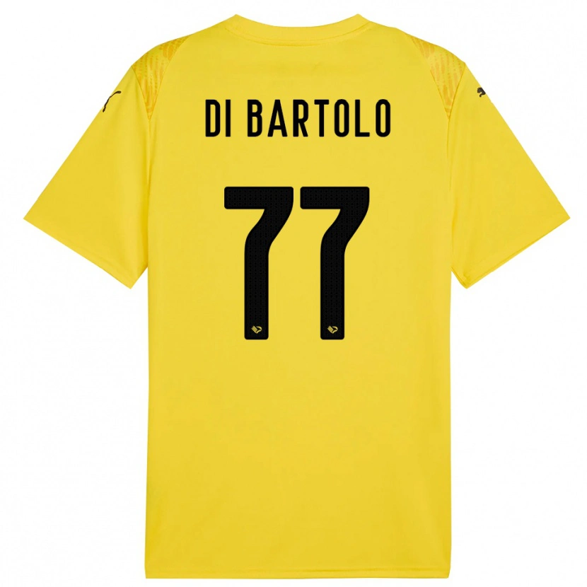 Danxen Kinder Francesco Di Bartolo #77 Trikot Gelb Schwarz Torwarttrikot 2025/26 Österreich