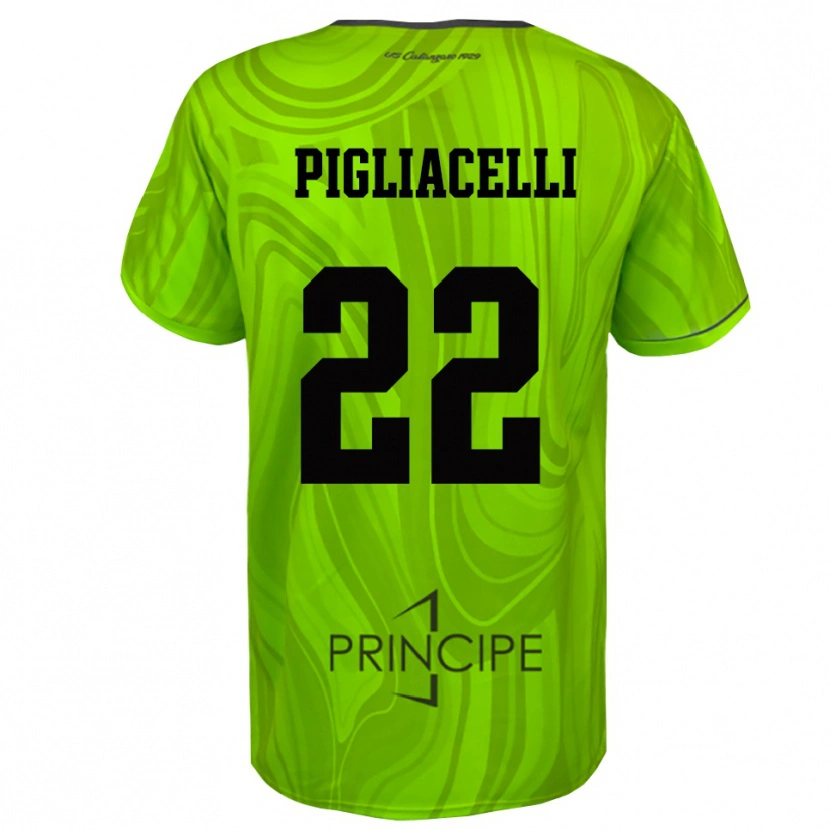 Danxen Kinder Mirko Pigliacelli #22 Trikot Gelb Grün Schwarz Torwarttrikot 2025/26 Österreich