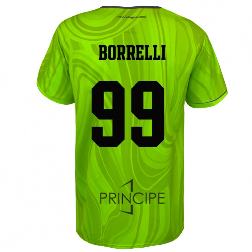 Danxen Kinder Edoardo Borrelli #99 Trikot Gelb Grün Schwarz Torwarttrikot 2025/26 Österreich