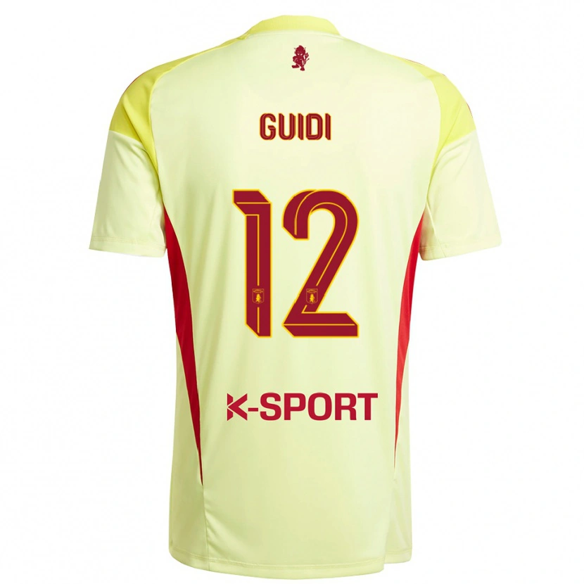 Danxen Kinder Sasha Guidi #12 Trikot Hellgelb Rot Torwarttrikot 2025/26 Österreich