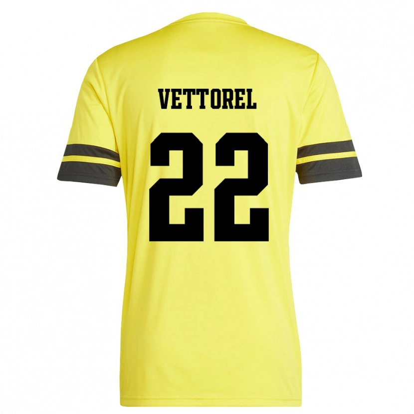 Danxen Kinder Thomas Vettorel #22 Trikot Gelb Schwarz Torwarttrikot 2025/26 Österreich