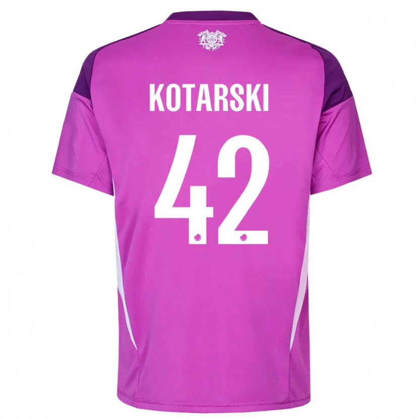 Danxen Kinder Dominik Kotarski #42 Trikot Flieder Lila Weiß Torwarttrikot 2025/26 Österreich