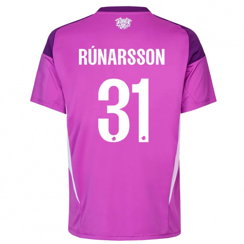 Danxen Kinder Rúnar Alex Rúnarsson #31 Trikot Flieder Lila Weiß Torwarttrikot 2025/26 Österreich