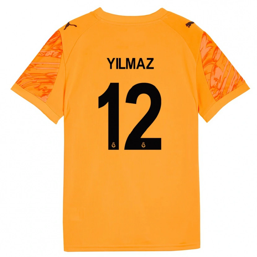 Danxen Kinder Arda Yılmaz #12 Trikot Dunkles Orange Schwarz Torwarttrikot 2025/26 Österreich