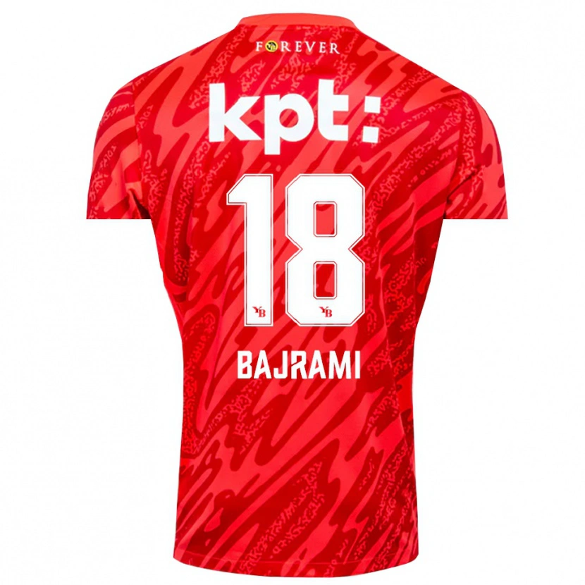 Danxen Kinder Ardian Bajrami #18 Trikot Rot Weiß Torwarttrikot 2025/26 Österreich