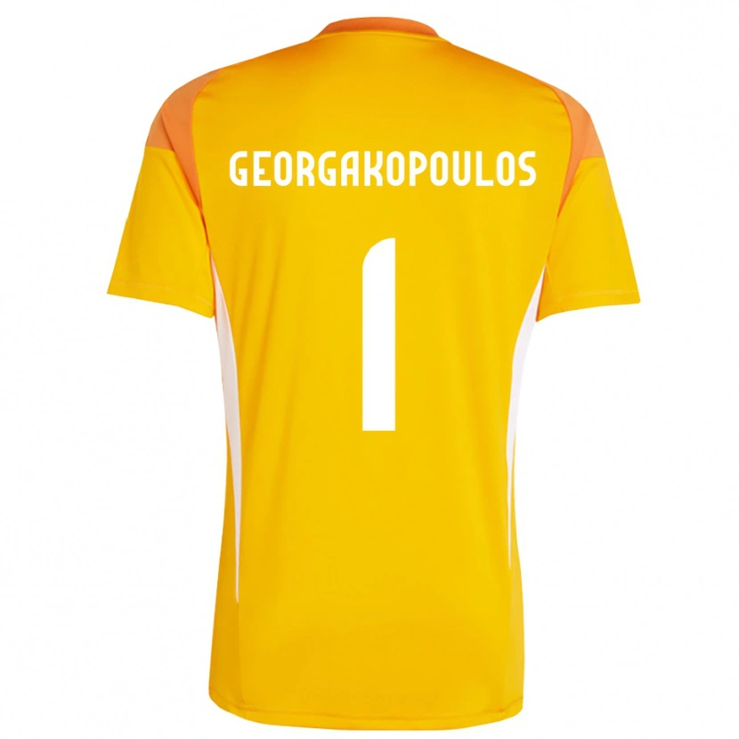 Danxen Kinder Iason Georgakopoulos #1 Trikot Orange Weiß Torwarttrikot 2025/26 Österreich