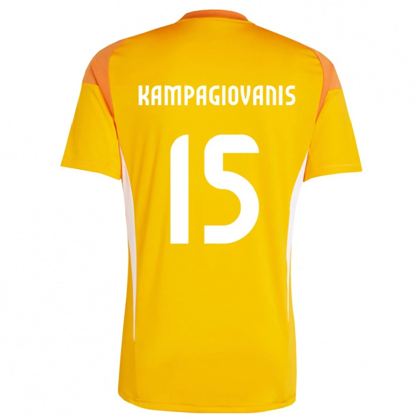 Danxen Kinder Anastasios Kampagiovanis #15 Trikot Orange Weiß Torwarttrikot 2025/26 Österreich