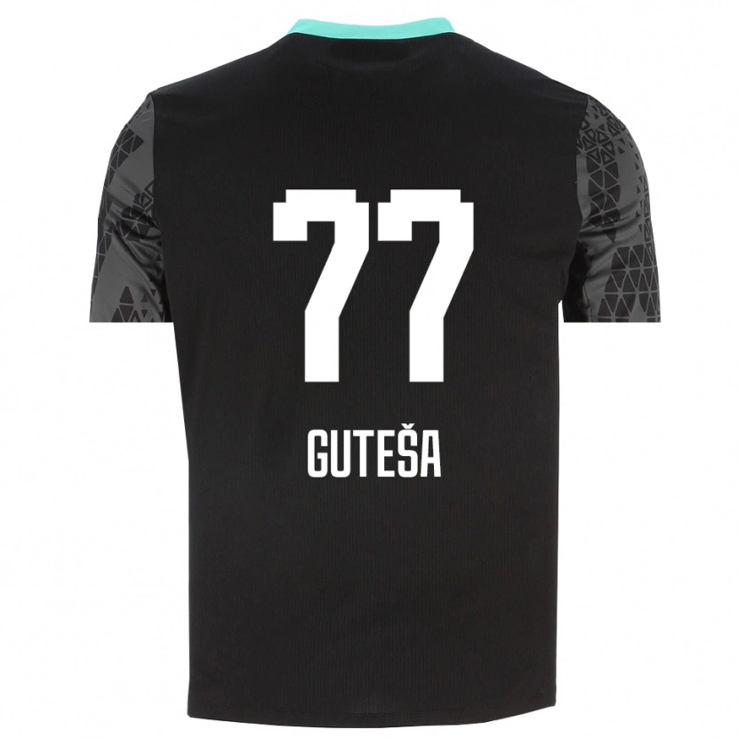 Danxen Kinder Ivan Guteša #77 Trikot Dunkelgrau Schwarz Torwarttrikot 2025/26 Österreich