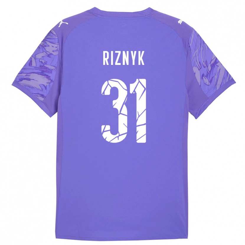 Danxen Kinder Dmytro Riznyk #31 Trikot Flieder Lila Torwarttrikot 2025/26 Österreich