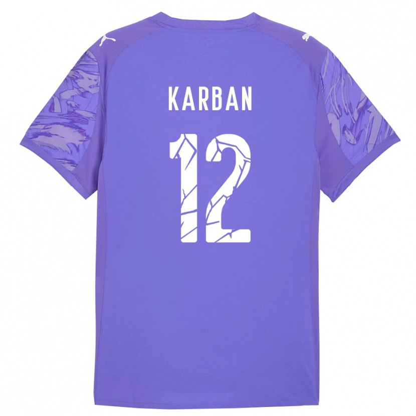 Danxen Kinder Yevheniia Karban #12 Trikot Flieder Lila Torwarttrikot 2025/26 Österreich