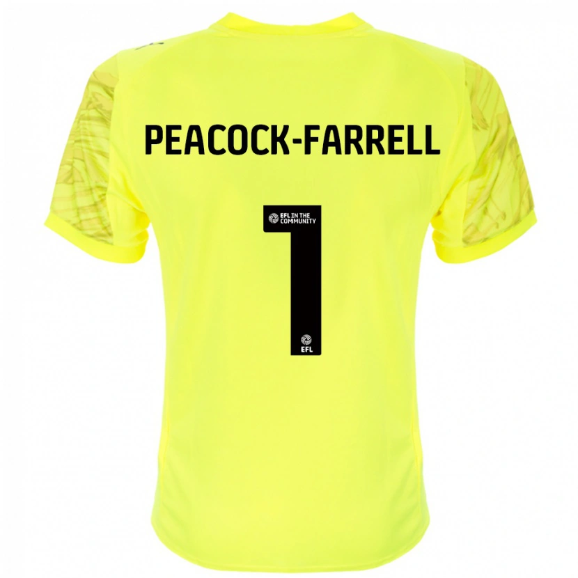 Danxen Kinder Bailey Peacock-Farrell #1 Trikot Gelb Schwarz Torwarttrikot 2025/26 Österreich