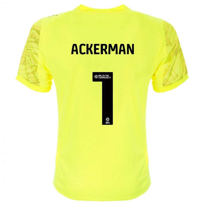 Danxen Kinder Emily Ackerman #1 Trikot Gelb Schwarz Torwarttrikot 2025/26 Österreich
