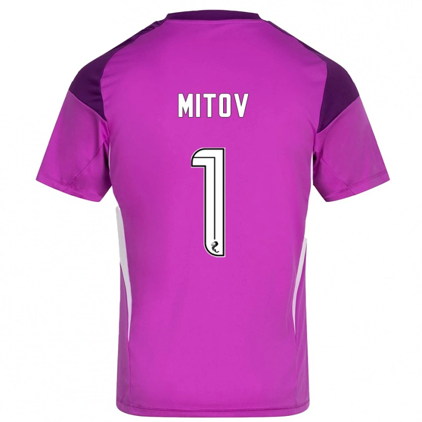 Danxen Kinder Dimitar Mitov #1 Trikot Violett Magenta Torwarttrikot 2025/26 Österreich