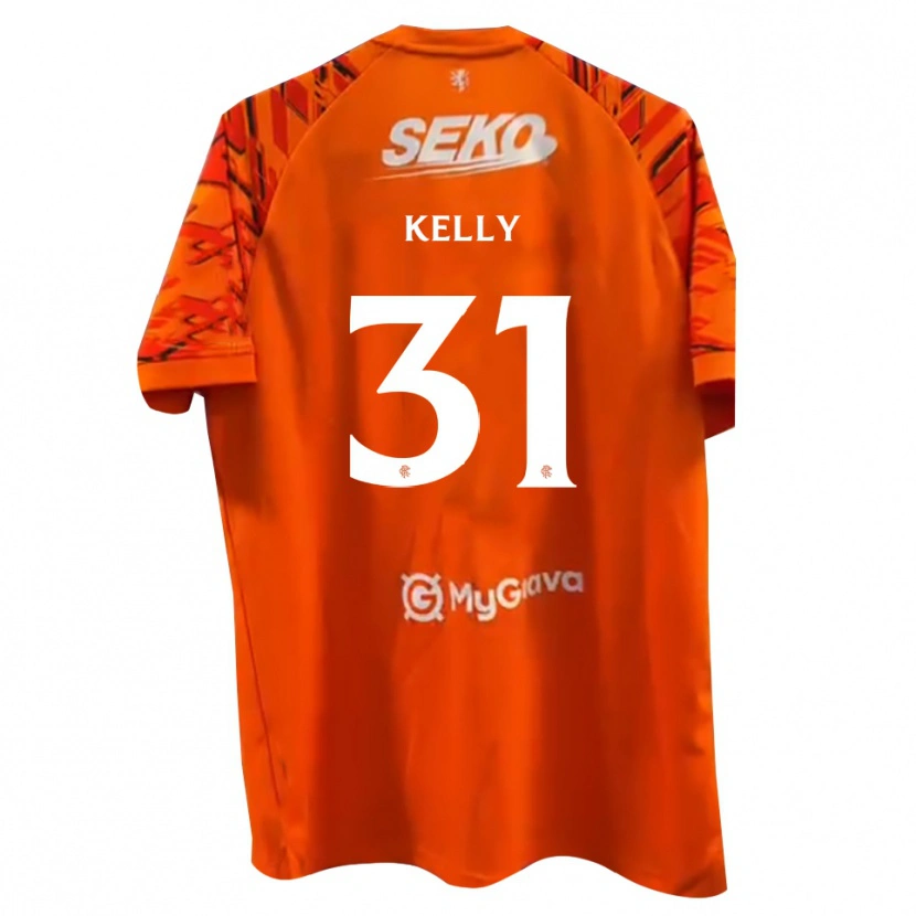 Danxen Kinder Liam Kelly #31 Trikot Orange Weiß Torwarttrikot 2025/26 Österreich