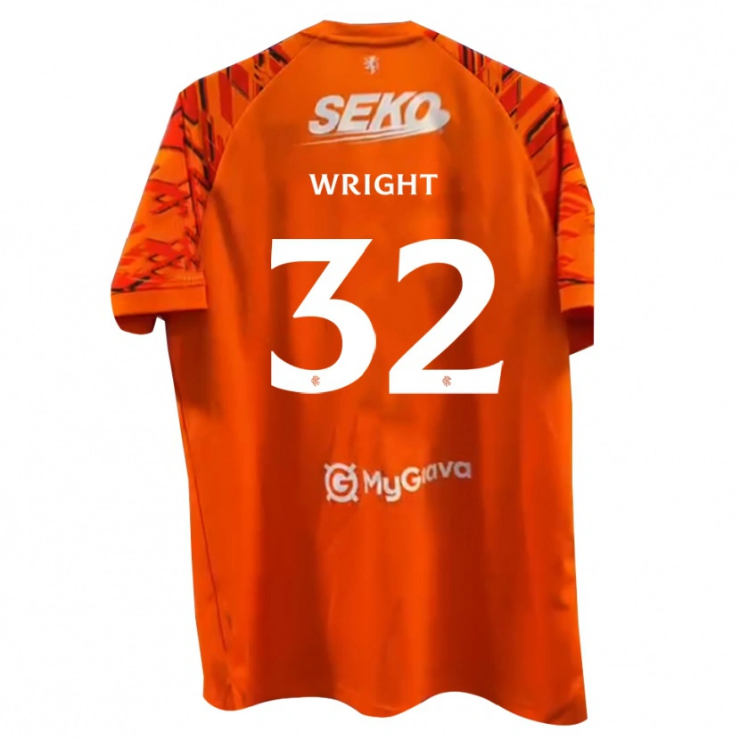 Danxen Kinder Kieran Wright #32 Trikot Orange Weiß Torwarttrikot 2025/26 Österreich