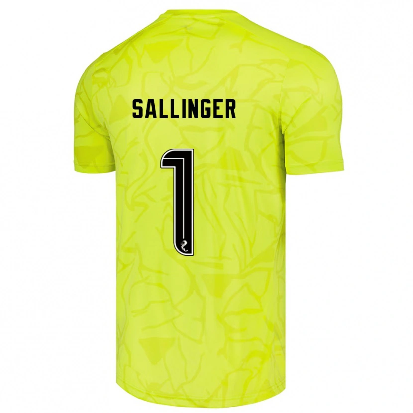 Danxen Kinder Raphael Sallinger #1 Trikot Gelb Schwarz Torwarttrikot 2025/26 Österreich