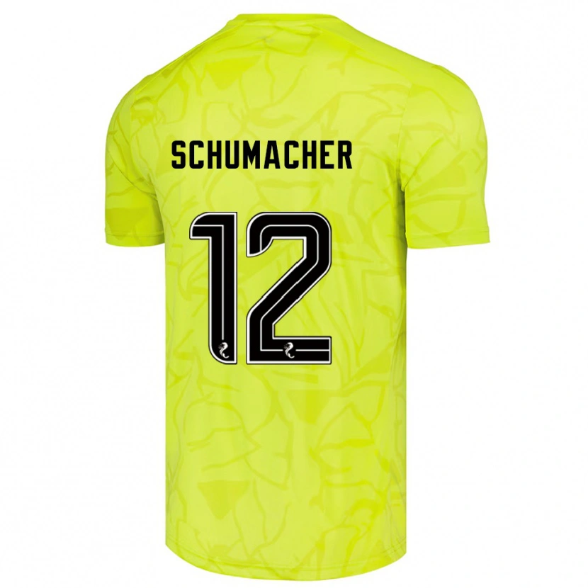 Danxen Kinder Noa Schumacher #12 Trikot Gelb Schwarz Torwarttrikot 2025/26 Österreich