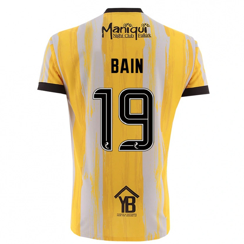 Danxen Kinder Scott Bain #19 Trikot Gelb Schwarz Torwarttrikot 2025/26 Österreich
