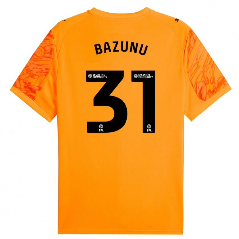 Danxen Kinder Gavin Bazunu #31 Trikot Orange Schwarz Torwarttrikot 2025/26 Österreich