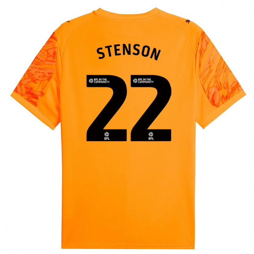 Danxen Kinder Fran Stenson #22 Trikot Orange Schwarz Torwarttrikot 2025/26 Österreich