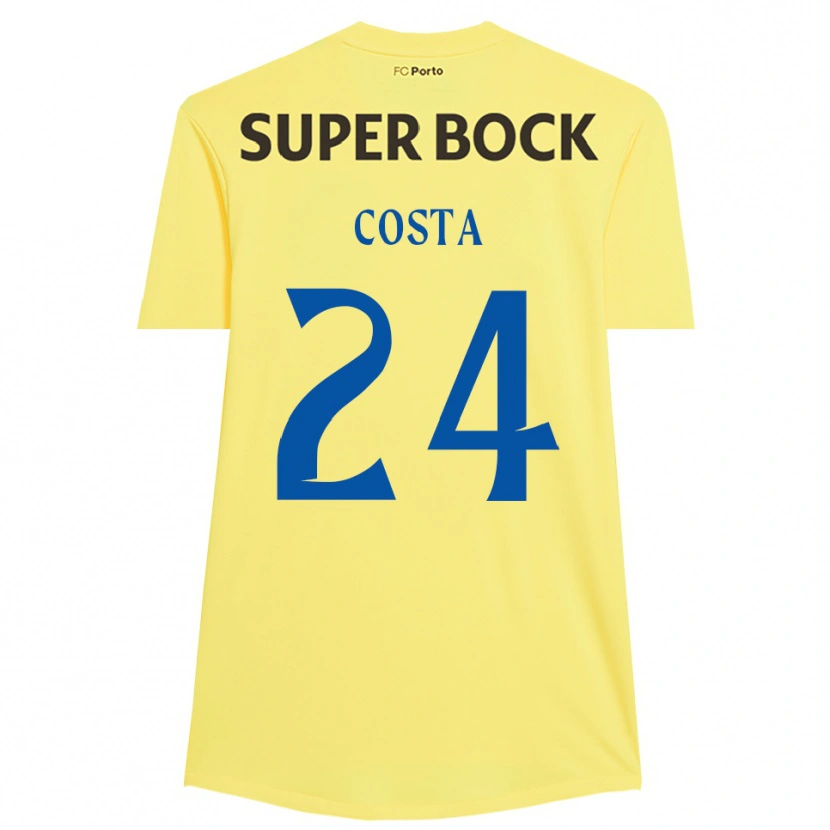 Danxen Kinder João Costa #24 Trikot Hellgelb Schwarz Torwarttrikot 2025/26 Österreich