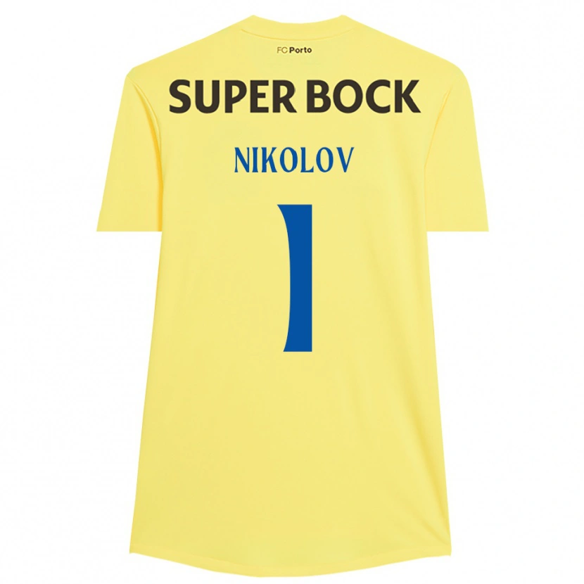 Danxen Kinder Antoni Nikolov #1 Trikot Hellgelb Schwarz Torwarttrikot 2025/26 Österreich