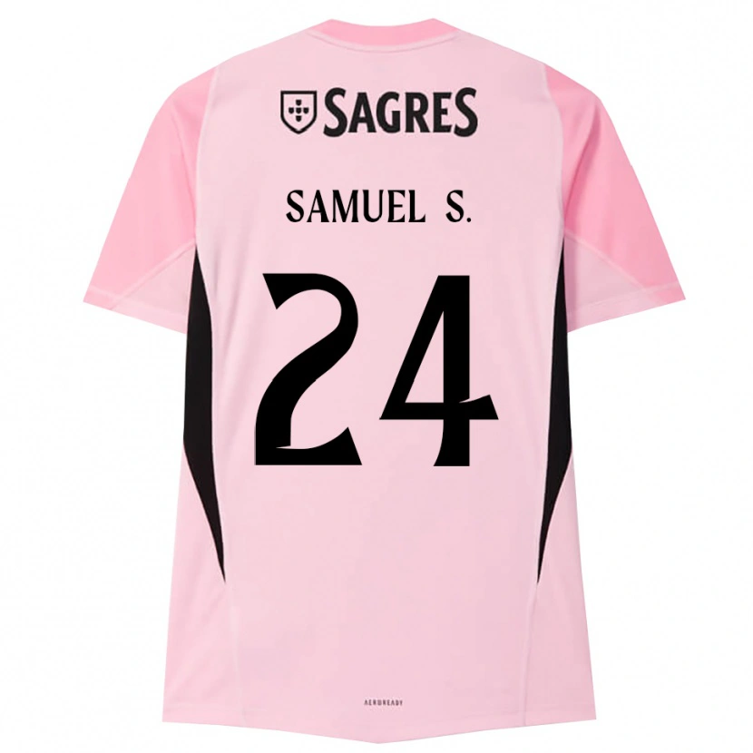 Danxen Kinder Samuel Soares #24 Trikot Rosa Schwarz Torwarttrikot 2025/26 Österreich
