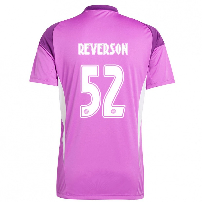 Danxen Kinder Paul Reverson #52 Trikot Hellviolett Weiß Torwarttrikot 2025/26 Österreich