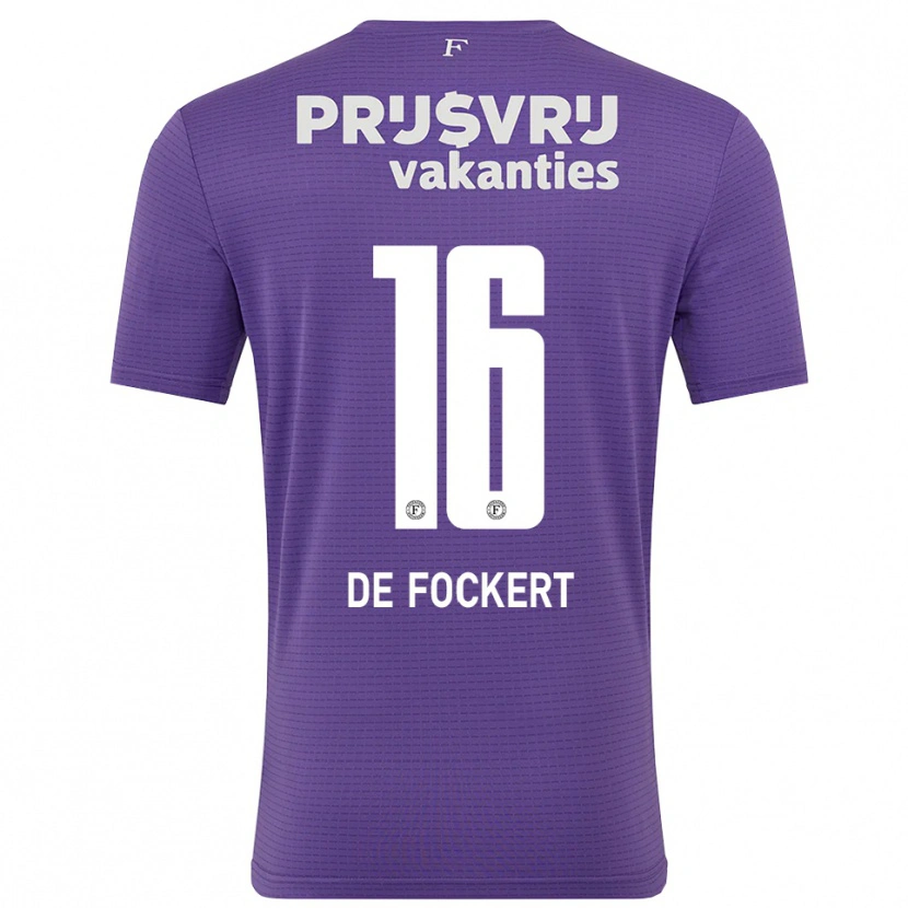 Danxen Kinder Maarten de Fockert #16 Trikot Violett Weiß Torwarttrikot 2025/26 Österreich