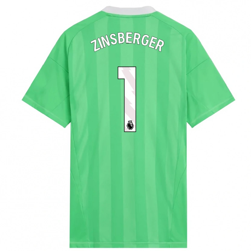 Danxen Kinder Manuela Zinsberger #1 Trikot Hellgrün Weiß Torwarttrikot 2025/26 Österreich