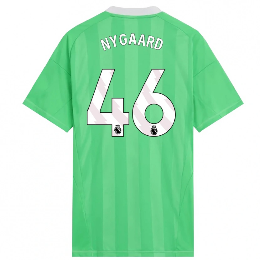 Danxen Kinder Lucas Nygaard #46 Trikot Hellgrün Weiß Torwarttrikot 2025/26 Österreich