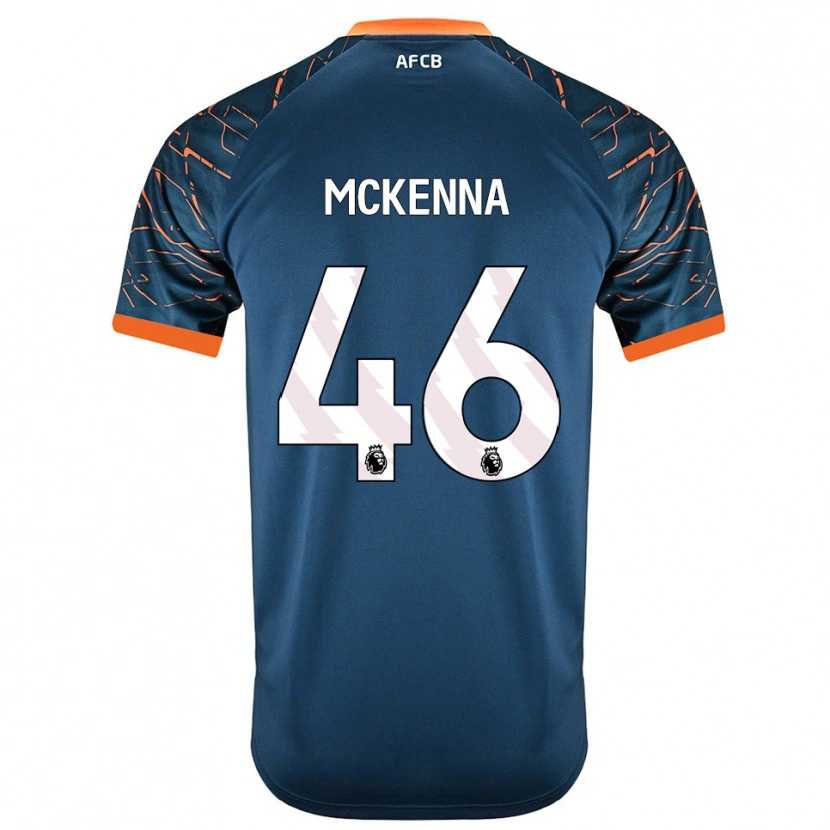 Danxen Kinder Callan McKenna #46 Trikot Dunkles Schieferblau Torwarttrikot 2025/26 Österreich