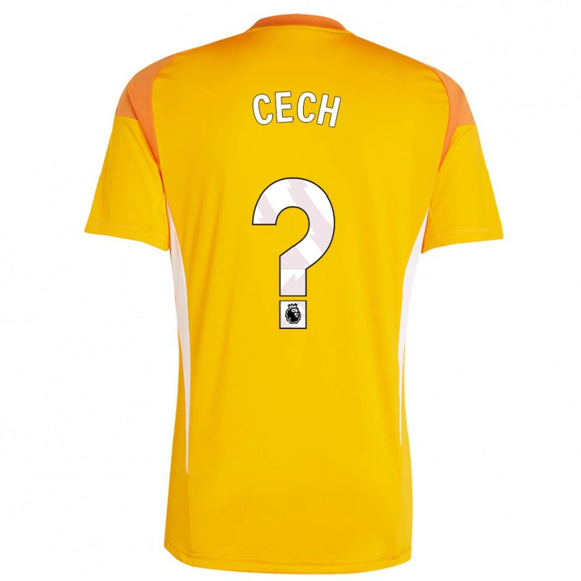 Danxen Kinder Damian Cech #0 Trikot Orange Weiß Torwarttrikot 2025/26 Österreich