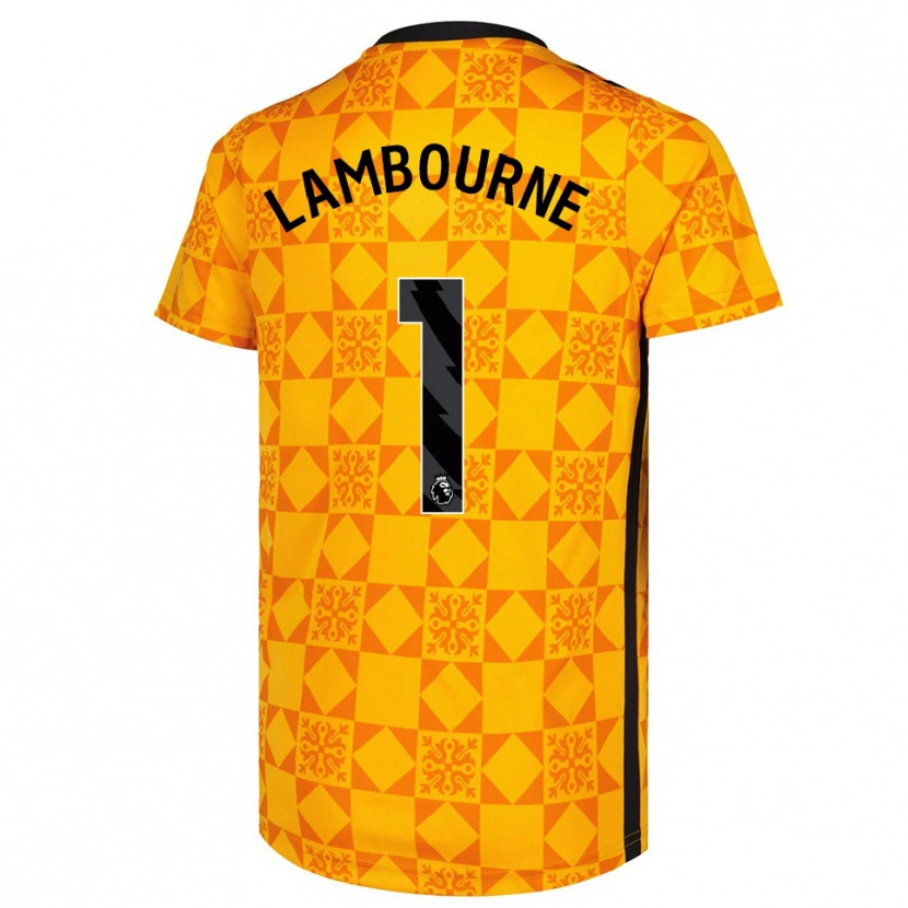 Danxen Kinder Demi Lambourne #1 Trikot Gelb Schwarz Torwarttrikot 2025/26 Österreich